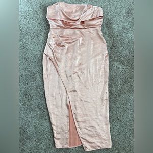 Satin Corset Midi Dress